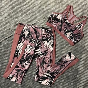 BCG workout clothes. Pink/black. Size Medium.